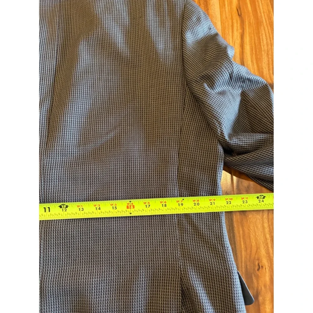 Joseph Abboud Nordstrom Silk Wool Blazer 44R Grey Houndstooth Sport Coat USA